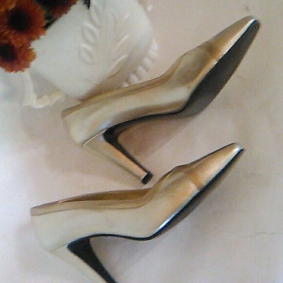 Pancaldi Heels in Gold Leather - Picture 2 of 12